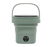 Lavatrice portatile, mini lavatrice, mini lavatrice/lavatrice/secchio pieghevole 6L con tubo di scarico 3 modalità di pulizia, per lavanderia, bagno, appartamento, balcone caravane,verde