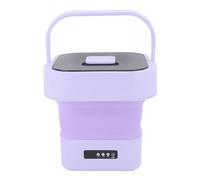 Lavatrice Portatile, Mini Lavatrice Pieghevole Completamente Automatica di Grande capacità 100-240 V 18 W 10 Litri per Viaggi in, Campeggio o Dormitori (PURPLE)