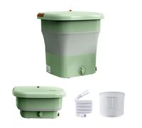 Lavatrice Portatile Pieghevole 12L Mini Lavatrice 385X385X405 mm Per Viaggi E Uso Domestico Motore Potente Pulizia Profonda Lavatrice Da Campeggio(Green)