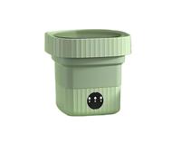 Lavatrice portatile pieghevole da 6L 11L con asciugatrice for vestiti, viaggi, casa, calzini intimi ad ultrasuoni, mini lavatrice 110V 220V(Green 6L blue light,UK)