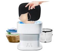 Lavatrice portatile, pieghevole per riporla, design con coperchio superiore, pulsanti funzione, facile da usare, adatta a molteplici scenari (blu)