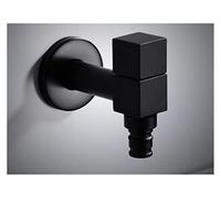 Lavatrice rubinetto rame bagno angolo singolo freddo giardino nero olio miscelatore piccolo,Sicuro per l'acqua(Style 1)