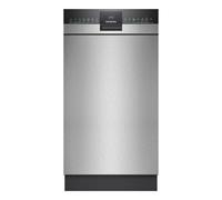 Siemens SR43ES25ME iQ300 - Lavastoviglie da incasso, 45 cm, ultra silenziosa, varioSpeed Plus, sistema a cestello varioFlex e cassetto vario, autoOpen dry, aquaStop, Home Connect, acciaio spazzolato