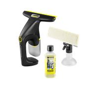 KÄRCHER lavavetri a batteria WV 1 Compact Care Extr Black, autonomia: 25 min, serbatoio dell'acqua sporca: 100 ml, peso: 0,5 kg, flacone spray e panno in microfibra, detergente per vetri (500 ml)