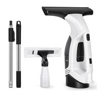 Lavavetri Elettrico per Finestre, 20W,Lavavetri Elettrico da 2000Pa, Batteria da 2200mAh con Serbatoio Dell'acqua da 150ml e Raschietto da 280mm, per Porte in Vetro, Finestre, Ripiani e Vetri per Auto