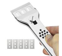 Lavavetri per - lama in acciaio inossidabile, impugnatura antiscivolo, raschietto preciso con lama intercambiabile Strumento di pulizia per piano cottura a induzione in vetroceramica Piano