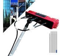 Lavavetri professionale 2 in 1 con asta di estensione da 7 m, detergente telescopico per vetri per interni ed esterni, ideale per docce e bagni alti, finitura senza striature