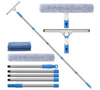 LAVAVETRI PROFESSIONALE MANICO TELESCOPICO 196CM TERGIVETRO SILICONE PULIZIA FIN