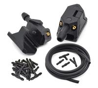 Lavavetri Uugelli 2 Ugelli Spruzzatori d'Acqua Universali per Tergicristalli Auto con Braccio da 8/9 Mm Regolati A 4 Vie con Tubo Flessibile per Pompa(22pcs Connectors)