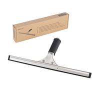 Lavavetro per Cabina doccia, GWCLEO Tergivetro in acciaio inox, Lavavetri Spazzola Bagno, Spatola Doccia per Pulire e Asciuga Vetri, Piastrelle, Finestre, Bagno, strumento di pulizia Lame 35CM