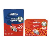 Lavazza, 150 Cialde Caffè Gusti Assortiti | Caffè Macinato in Cialde Crema e Gusto Risveglio Classico x 100 e Suerte x 50