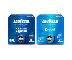 Lavazza, 180 Capsule Caffè A Modo Mio Gusti Assortiti | Capsule Caffè Crema e Gusto Risveglio Classico x 108, Decaf x 72, Ideali per Caffè Espresso e Cappuccino