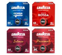 Lavazza, 256 Capsule Caffè A Modo Mio Gusti Assortiti | Capsule Caffè Espresso Passionale x 64, Espresso Intenso x 64, Qualità Rossa x 64, Crema e Gusto Risveglio Classico x 64