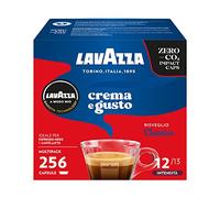 Lavazza, A Modo Mio Crema e Gusto Classico, 256 Capsule Caffè, per un Espresso con Note di Cioccolato e Frutta Secca, Arabica e Robusta, Intensità 12/13, Tostatura Media, 16 Confezioni da 16 Capsule