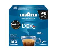 Lavazza A Modo Mio Dek Cremoso, 180 Capsule Caffè, per un Espresso Decaffeinato con Note Aromatiche di Mandorle e Canditi, 100% Arabica, Intensità 7/13, Tostatura Media, 5 Confezioni da 36 Capsule