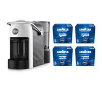 Lavazza, A Modo Mio Macchina Caffè Jolie Evo, Bianca | con 64 Capsule Crema e Gusto Classico Incluse, Macchina Espresso Realizzata con il 36% Plastica Riciclata