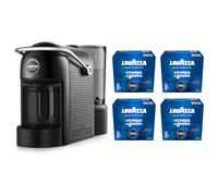 Lavazza, A Modo Mio Macchina Caffè Jolie Evo, Nera | con 64 Capsule Crema e Gusto Classico Incluse, Macchina Espresso Realizzata con il 36% Plastica Riciclata