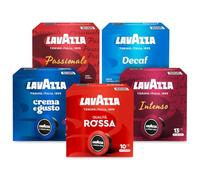 Lavazza A Modo Mio, Mix di Capsule Qualità Rossa, Crema e Gusto, Dek Cremoso, Passionale e Intenso, 180 Capsule Caffè, 5 Confezioni da 36 Capsule