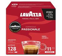 Lavazza, A Modo Mio Passionale, 128 Capsule Caffè, per un Espresso con Note di Caramello e Cioccolato, 100% Arabica, Intensità 11/13, Tostatura Scura, 8 Confezioni x 16 Capsule