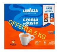 LAVAZZA CAFFE 5-KG CREMA & GUSTO FORTE 10 CONFEZIONI DA GR.500 OFFERTA 2BZB6
