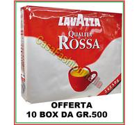 LAVAZZA CAFFE' GUSTO QUALITA' ROSSA 10 BOX DA GR.500 OFFERTA 2BZB6