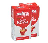 Lavazza Caffè Qualità Rossa, Espresso Tostato, Chicchi di Caffè Macinati, Pacco Sottovuoto 2 x 250g