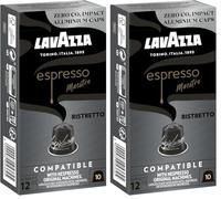 LAVAZZA CAJA DE 10 CÁPSULAS DE CAFÃ ESPRESSO MAESTRO RISTRETTO PARA CAFETERAS NESPRESSO (Confezione da 2)