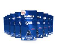 Lavazza, Crema e Gusto Classico, 100 Capsule in Alluminio Compatibili con Macchine Nespresso Original, Note di Spezie, Cioccolato e Legno, Arabica&Robusta, Intensità 12/13, Tostatura Media, 10 Pack