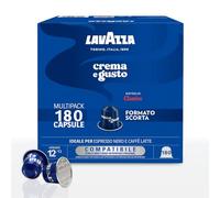Lavazza, Crema e Gusto Classico, 180 Capsule in Alluminio Compatibili con Macchine Nespresso* Original, con Note di Spezie, Cioccolato e Legno, Arabica&Robusta, Intensità 12/13, Tostatura Media