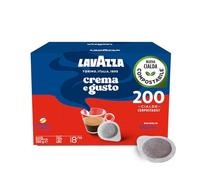 Lavazza, Crema e Gusto Classico, Caffè per Macchine Espresso, Arabica e Robusta con Note di Legno e Tabacco, Intensità 8/10, Tostatura Scura, 4 Confezioni Da 50 Cialde