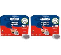 Lavazza, Crema e Gusto Classico, Caffè per Macchine Espresso, Arabica e Robusta con Note di Legno e Tabacco, Intensità 8/10, Tostatura Scura, 4 Confezioni Da 50 Cialde (Confezione da 2)