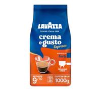 Lavazza, Crema e Gusto Forte, Caffè in Grani 1 kg | Ideale per Macchine da Caffè Espresso, con Note Aromatiche Fruttate, Arabica e Robusta, Intensità 9/10, Tostatura Scura