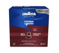Lavazza Crema e Gusto Ricco, Gusto Ricco, 80 Capsule in Alluminio Compatibili con Macchine Nespresso Originali, con Note di Cioccolato, Legno e Spezie, Arabica e Robusta, Intensità 12, Tostatura Scura