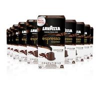 Lavazza, Espresso Gourmet Chocolate, 100 Capsule Compatibili Nespresso | con Note di Cioccolato, Arabica e Robusta, Intensità 10/13, Tostatura Media