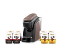 Lavazza, Tablì, Macchina Caffè Creata Esclusivamente per Tab 100% Caffè, con Variety Pack 96 Tab (48 x Qualità Oro, 48 x Espresso Classico), 1450 W, 165 x 330 x 390mm, Marrone