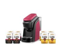Lavazza, Tablì, Macchina Caffè Creata Esclusivamente per Tab 100% Caffè, con Variety Pack 96 Tab (48 x Qualità Oro, 48 x Espresso Classico), 1450 W, 165 x 330 x 390mm, Rossa