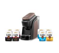 Lavazza, Tablì, Macchina Caffè Creata Esclusivamente per Tab 100% Caffè, con Variety Pack Tab 24xQualità Oro, 24xEspresso Classico, 24xEspresso Intenso, 24xDecaf, 165x330x390mm, Marrone