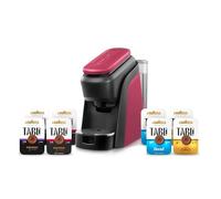 Lavazza, Tablì, Macchina Caffè Creata Esclusivamente per Tab 100% Caffè, con Variety Pack Tab 24xQualità Oro, 24xEspresso Classico, 24xEspresso Intenso, 24xDecaf, 165x330x390mm, Rossa
