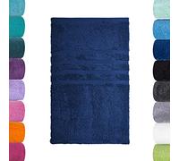Lavea® 1 Asciugamano Viso e Mani 50x100 cm in Spugna di Cotone Bio 100% Morbidi e Assorbenti, per Casa Hotel Spa - Asciugamano da Bagno - Blu navy