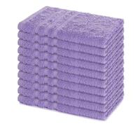 Lavea® 10 Asciugamani Ospite 30x50 cm in Spugna di Cotone 100% Morbidi e Assorbenti, per Casa Hotel Spa - Ideali anche come Asciugamani Bagno Viso e Bidet Lavanda