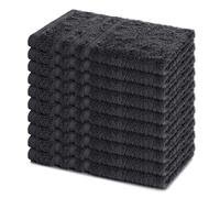Lavea® 10 Asciugamani Ospite 30x50 cm in Spugna di Cotone 100% Morbidi e Assorbenti, per Casa Hotel Spa - Ideali anche come Asciugamani Bagno Viso e Bidet Antracite