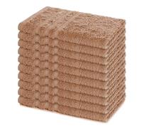 Lavea® 10 Asciugamani Ospite 30x50 cm in Spugna di Cotone 100% Morbidi e Assorbenti, per Casa Hotel Spa - Ideali anche come Asciugamani Bagno Viso e Bidet Cappuccino