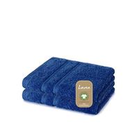 Lavea® 6 Lavette Bagno 30x30 cm in Spugna di Cotone Bio 100% Morbidi e Assorbenti, per Casa Hotel Spa - Ideali anche come Asciugamano Viso e Bidet - Blu navy