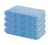 Lavea® Set 4 Teli Doccia 60x120 cm - Asciugamani Bagno morbidi e assorbenti - 100% cotone, Oeko-TEX 100 - con Asola - Lavabili a 60°C - per Hotel, Ospiti, Spa, Casa - Blu Delfino