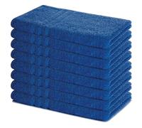 Lavea® Set Asciugamani Bagno 8 Pezzi 50x100 cm - Spugna 100% Cotone Morbida e Assorbente - Asciugamani Viso, Mani e Bidet per Casa, Hotel, Spa - Blu royal
