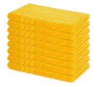 Lavea® Set Asciugamani Bagno 8 Pezzi 50x100 cm - Spugna 100% Cotone Morbida e Assorbente - Asciugamani Viso, Mani e Bidet per Casa, Hotel, Spa - Giallo colza