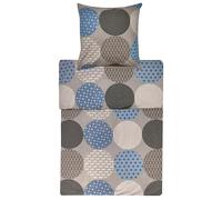 Lavea Set biancheria da letto 135 x 200 + 80 x 80 cm, Hannes, 100% cotone, 2 pezzi con chiusura lampo