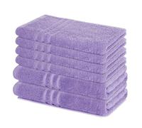 Lavea® Set di Asciugamani da 6 pezzi - 100% Spugna di Cotone - 4 Asciugamani Viso 50x100 cm e 2 Teli Doccia 70x140 cm, per Casa Hotel Spa - Lavanda