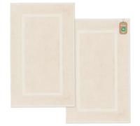 Lavea Set di asciugamani in 100% cotone - Serie Elena - Perfezionare per Hotel & Spa - morbido e resistente - 2 Pezzi 50 x 80 cm - Asciugamano viso - Crema