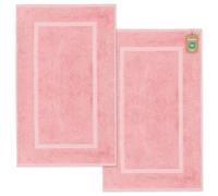Lavea Set di asciugamani in 100% cotone - Serie Elena - Perfezionare per Hotel & Spa - morbido e resistente - 2 Pezzi 50 x 80 cm - Asciugamano viso - Rosa Pastello